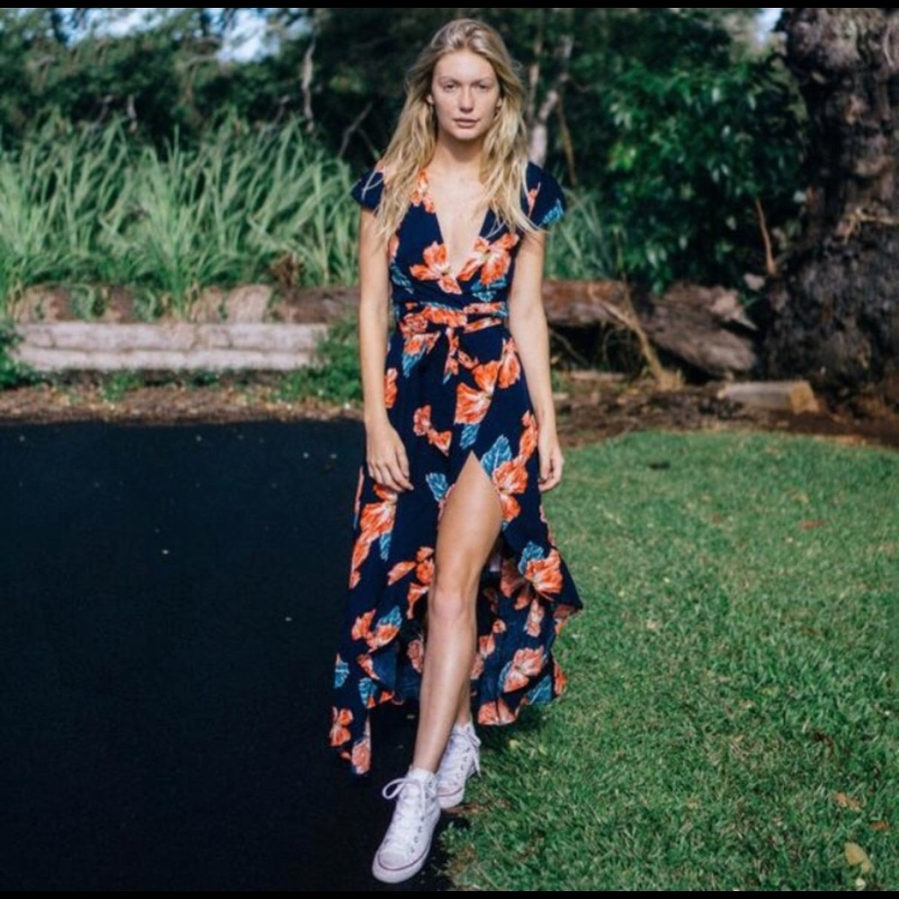XIX Palms Wrap Dress made on Oahu! Size 1